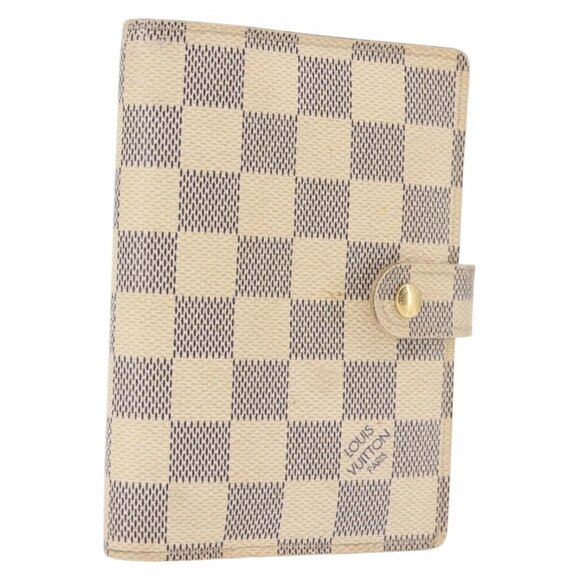 LOUIS VUITTON Damier Azur Agenda PM Day Planner Cover R20706 LV Auth 145793 - Picture 1 of 16